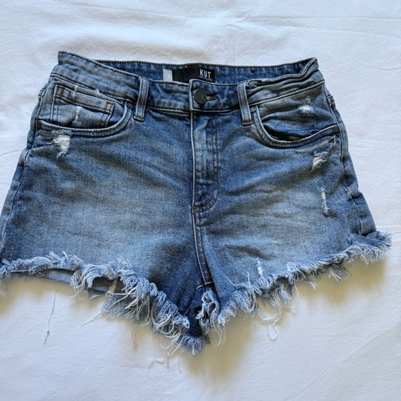 Kut from the Kloth Pants - Kut from the Kloth Light Blue Frayed Hem Shorts 0 – Women’s Casual Summer